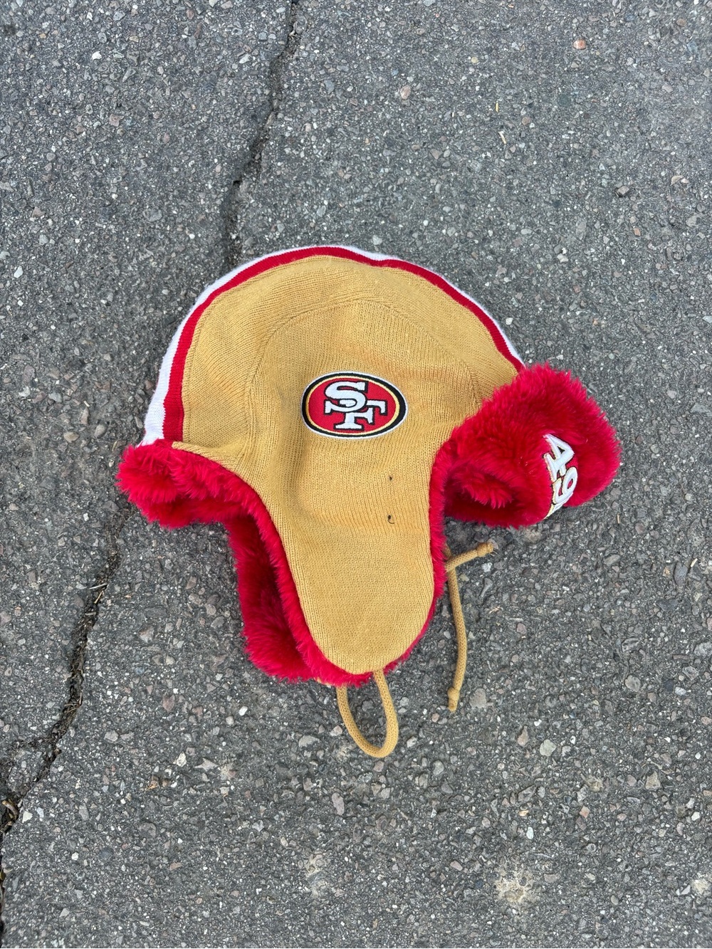 San Francisco 49ers Gold and Red Trapper Hat